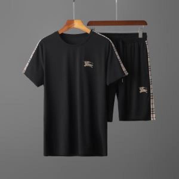 Thương hiệu phổ biến mới ngắn -sleeved t -shirt Thời trang bình thường Barberry Burberry_ Short Sleeve T -shirt_Men's Fashion