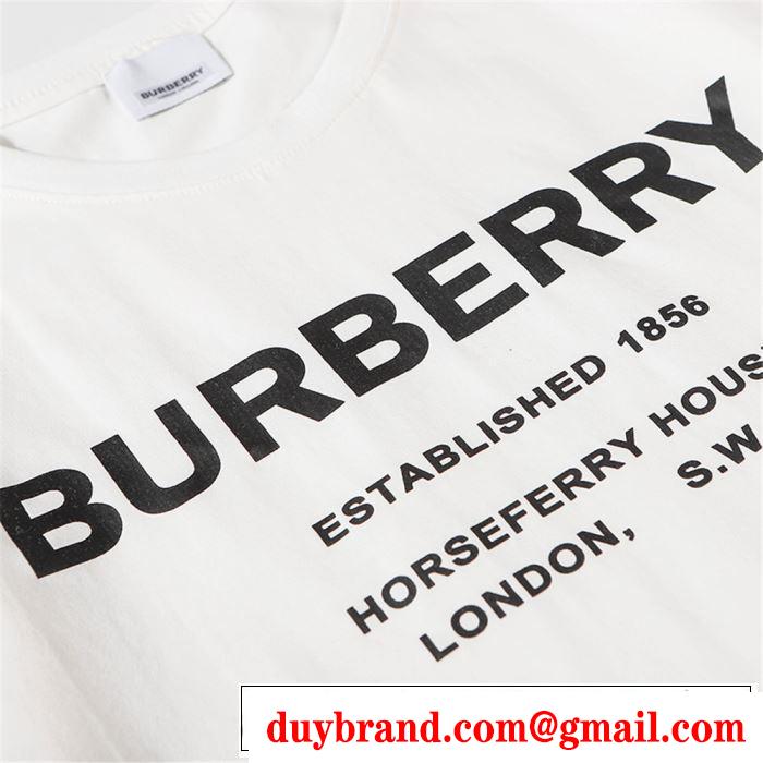 バーバリー BURBERRY 2色可選 コーデの完成度を高める 半袖Tシャツ この時期の一番人気は