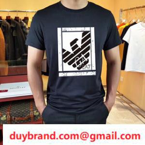 Almani Armani T -Shirt đổi mới in logo màu đen, màu trắng