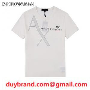Armani Armani t -shirt ngắn -sleeved 3 màu đơn giản và sạch sẽ in đặc biệt