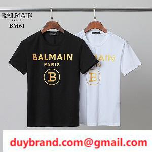 Thời trang mới nhất ở nước ngoài Balman t -shirt Balmain Vải bông mới hợp thời trang