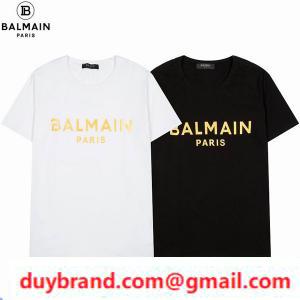 Logo balmain cổ điển quen thuộc của nam giới t --shirt trước logo thương hiệu