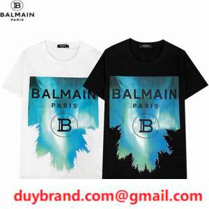 Balmain logo nam t -shirt với một bức ảnh lớn ở mặt trước