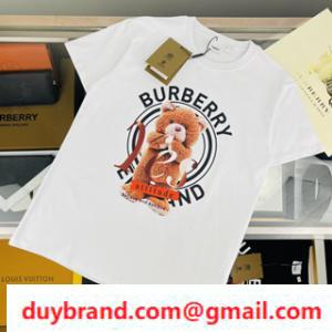 Burberry Burberry Short Tay áo t -Shirt Một ngọt ngào dễ vừa vặn bất kể đàn ông hay phụ nữ