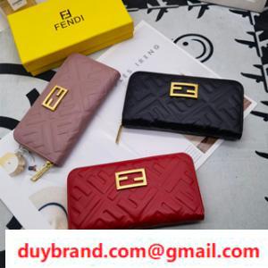 Bản phối Fendi Fendi Wallet Ladies 3 Màu sắc đơn giản và chất lượng cao