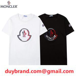 Moncler nam 21SS logo thêu in thông thường Moncler t -shirt giá rẻ