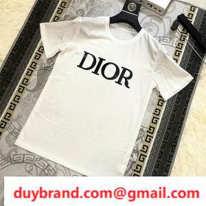 2021 Phong cách Summer Road Super Classic Dior Men Sleeve T -shirt Thương hiệu phổ biến