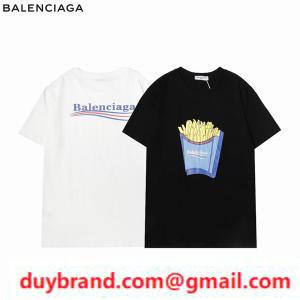 Áo thun Balenciaga nam độc đáo Fried Poteto Logo Sleeve T -Shirt Super Sale