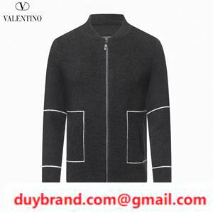 Valentino người lớn chuyển đổi Valentino áo len giả Knit Zip -up ấn tượng tinh vi