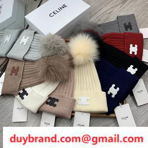 Celine Mail đặt hàng Celine Knit Mũ mặc vào một ngày lạnh lẽo