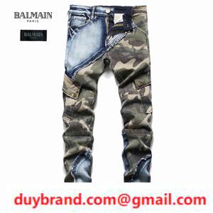 Balmain mới đến Balman Men Jeans Denim & Panel Panel Thiết kế phong cách hiện đại