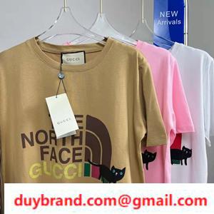 Mô hình được đề xuất 2022SS đề xuất North Face Face Fake Short Sleeve T -shirt Neko Neko Wear item