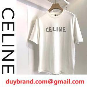Celine với nhiều người yêu thần tượng Celine nổi tiếng 2022SS Celine Short Sleeve T -shirt Simpl
