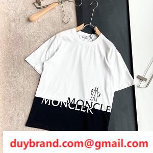 ◆ HOT ◆ Áo thun ♡ Moncler T -Shirt 2 Màu sắc Lựa chọn 