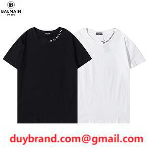 Mặc một chiếc balman t -shirt ngắn tay đơn giản Balmain Phong cách đơn giản tuyệt vời Siêu hiếm!