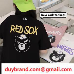 New York Yankees giả New York Yankees tay áo ngắn T -Shirt dễ thương Unisex Phố thời trang mới