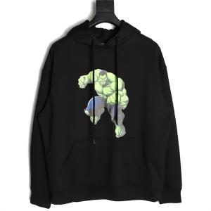 Áo hoodie Balenciaga siêu cấp màu đen có mũ họa tiết Balenciaga Hulk unisex 2022 sản phẩm mới mùa thu đông